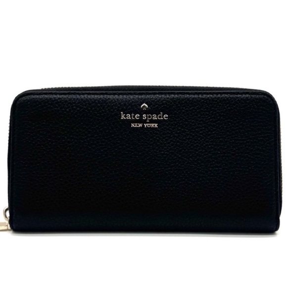 Kate Spade Leila Large Continental Wallet Black/Gold - Picture 3 of 8